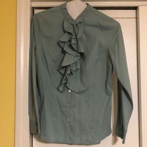 Teal button down